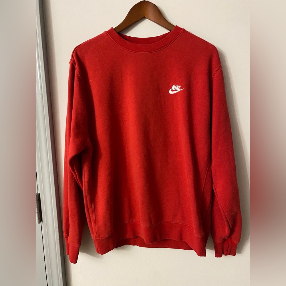 Nike Men's Bold Red Crewneck Sweater